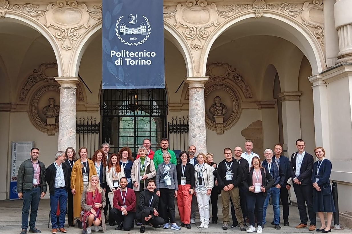 META-MUSEUM consortium partner institutions' representatives gathered together in front of the Polytechnic University of Turin, Department of Architecture.