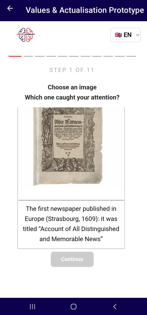 Step 1 of 11, image gallery: the title page of the first newspaper published in Europe, Strasbourg, 1609.